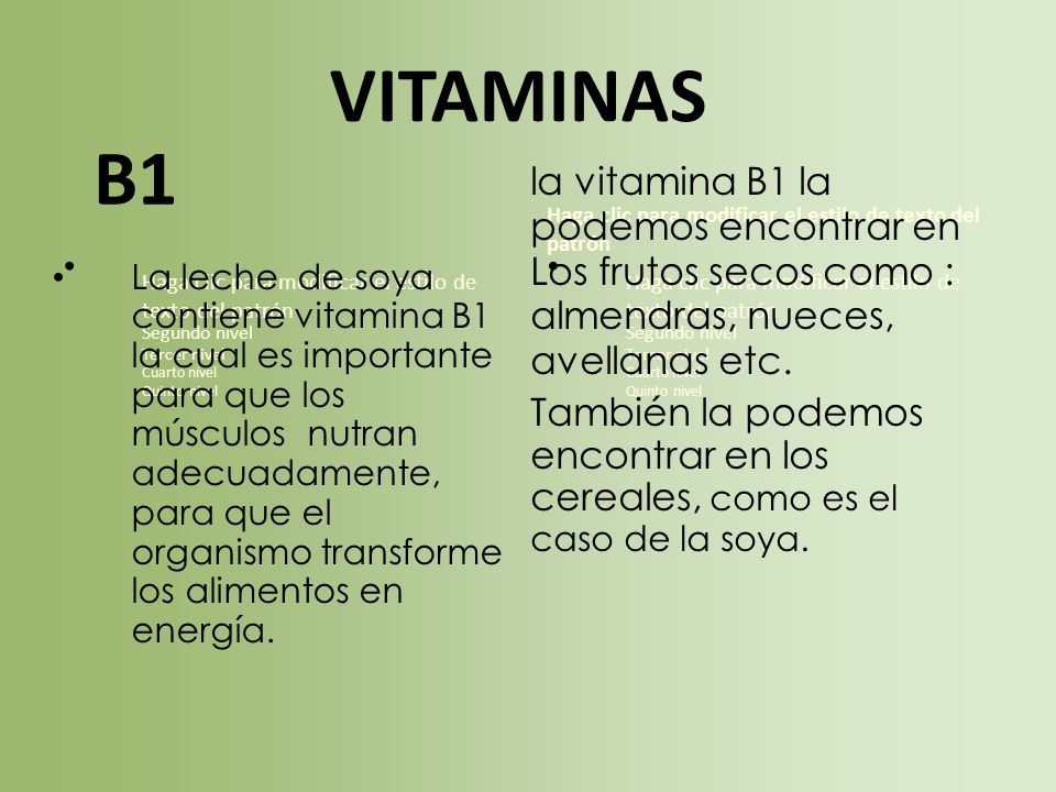 VITAMINAS B1. la vitamina B1 la podemos encontrar en Los frutos secos como : almendras, nueces, avellanas etc.