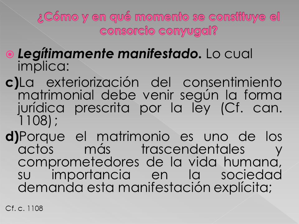 ¿Cómo y en qué momento se constituye el consorcio conyugal