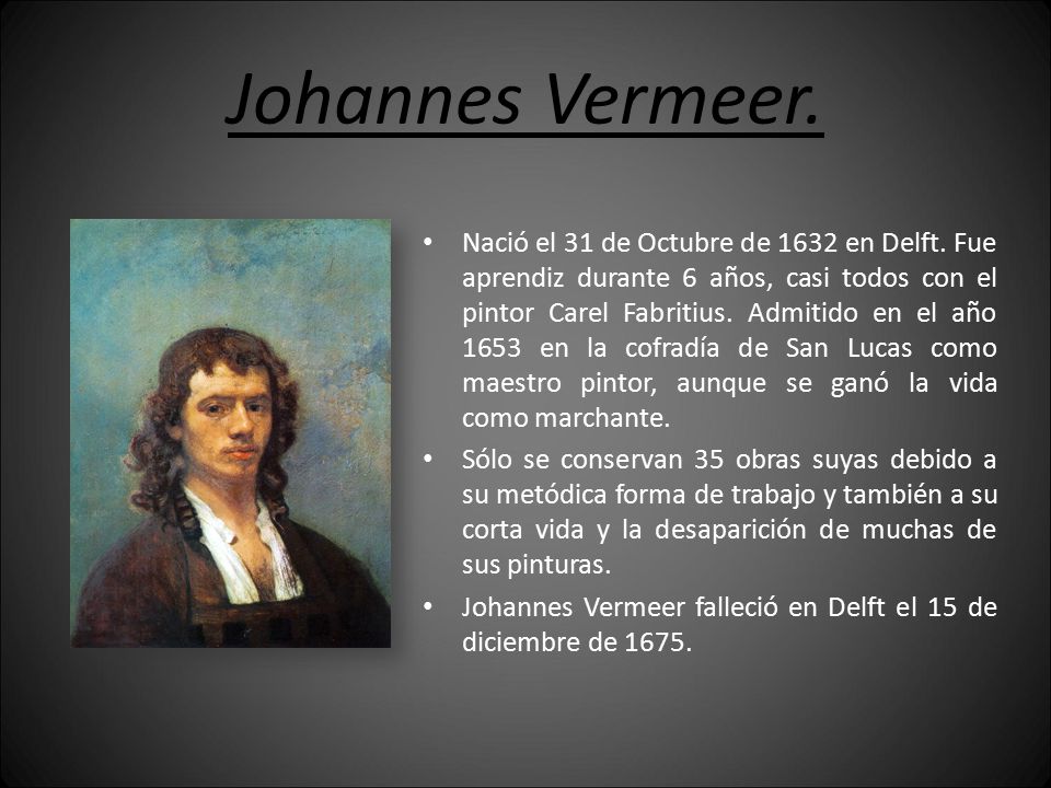 La joven de la perla. Johannes Vermeer.. - ppt descargar