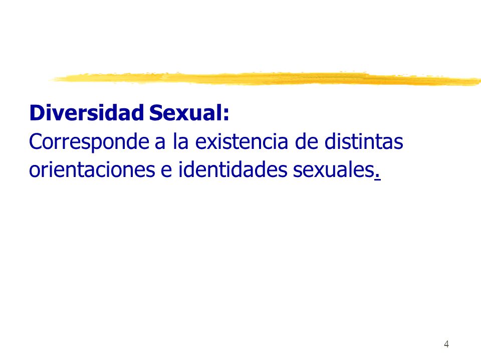 Diversidad Sexual: Corresponde a la existencia de distintas orientaciones e identidades sexuales.