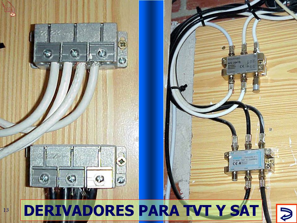 DERIVADORES TV-SAT DERIVADORES PARA TVT Y SAT REGLETAS DE PARES