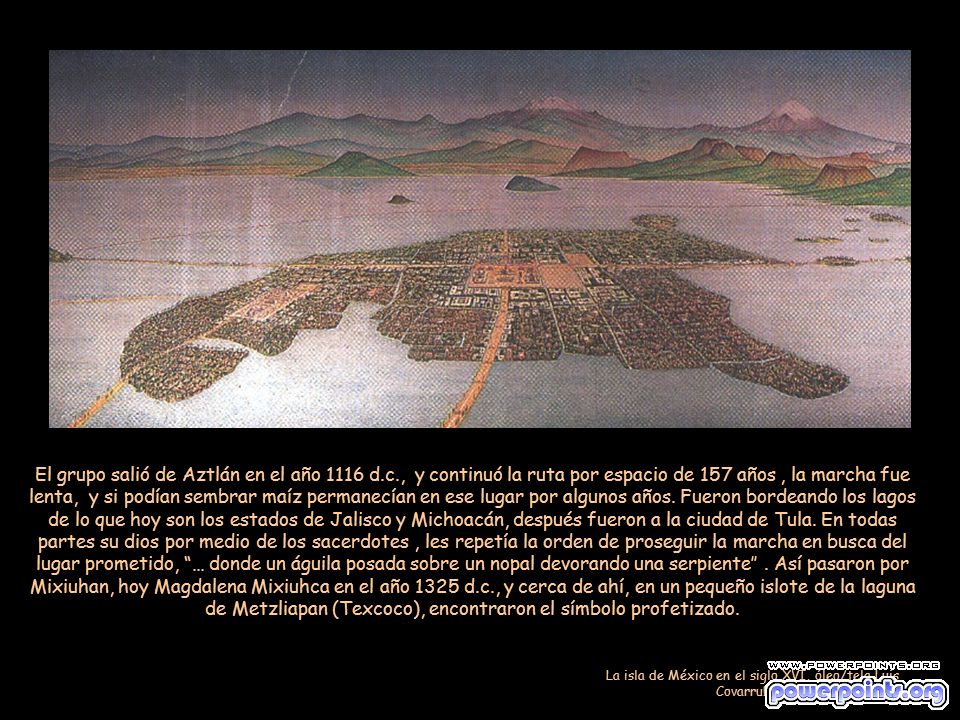 La isla de México en el siglo XVI, óleo/tela Luis Covarrubias
