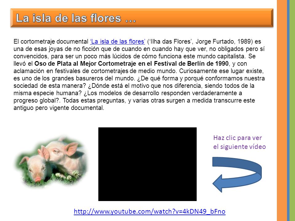 La isla de las flores … Haz clic para ver el siguiente vídeo