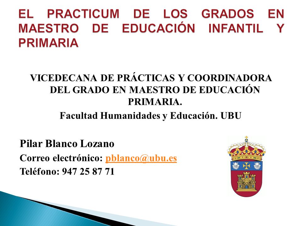 EL PRACTICUM DE LOS GRADOS EN MAESTRO DE EDUCACIÓN INFANTIL Y PRIMARIA