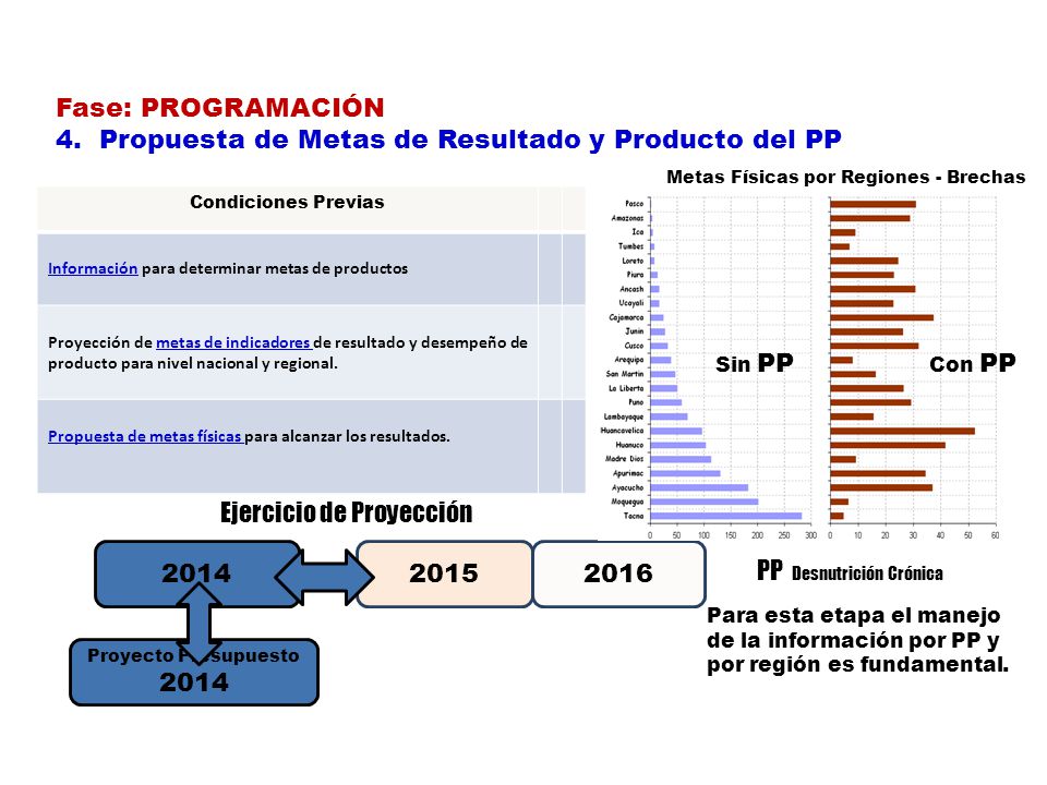 4. Propuesta de Metas de Resultado y Producto del PP