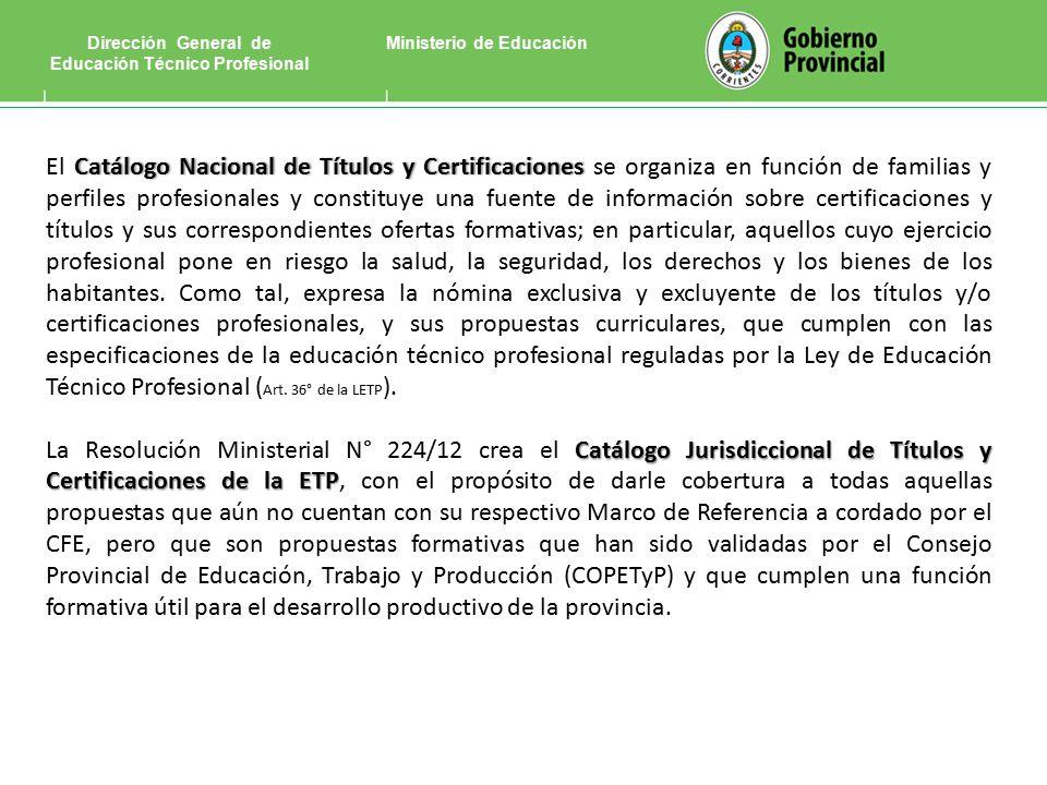 Dirección General de Educación Técnico Profesional
