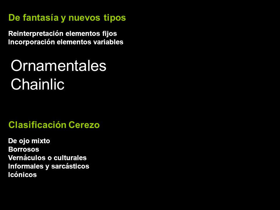 Ornamentales Chainlic De fantasía y nuevos tipos Clasificación Cerezo