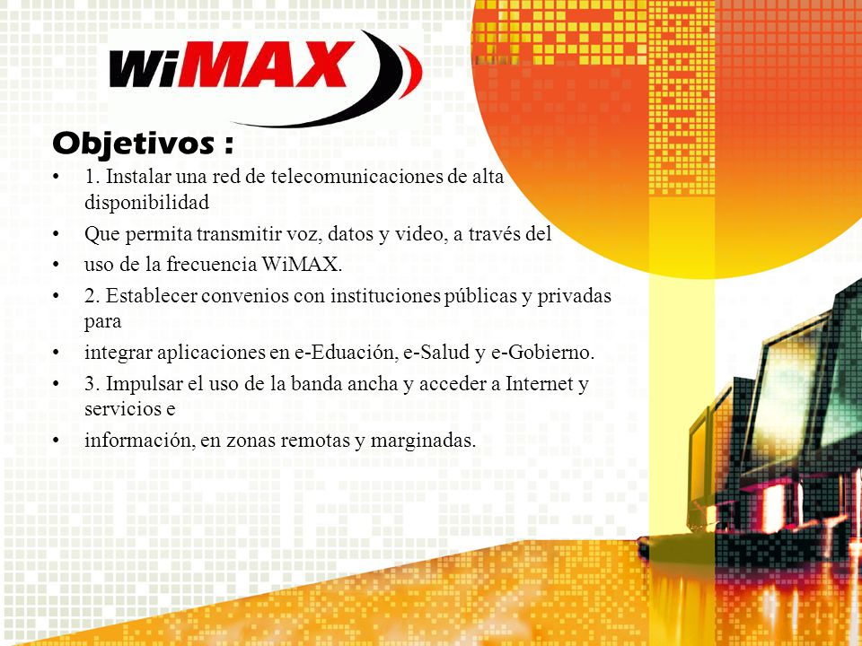 Objetivos : 1. Instalar una red de telecomunicaciones de alta disponibilidad. Que permita transmitir voz, datos y video, a través del.