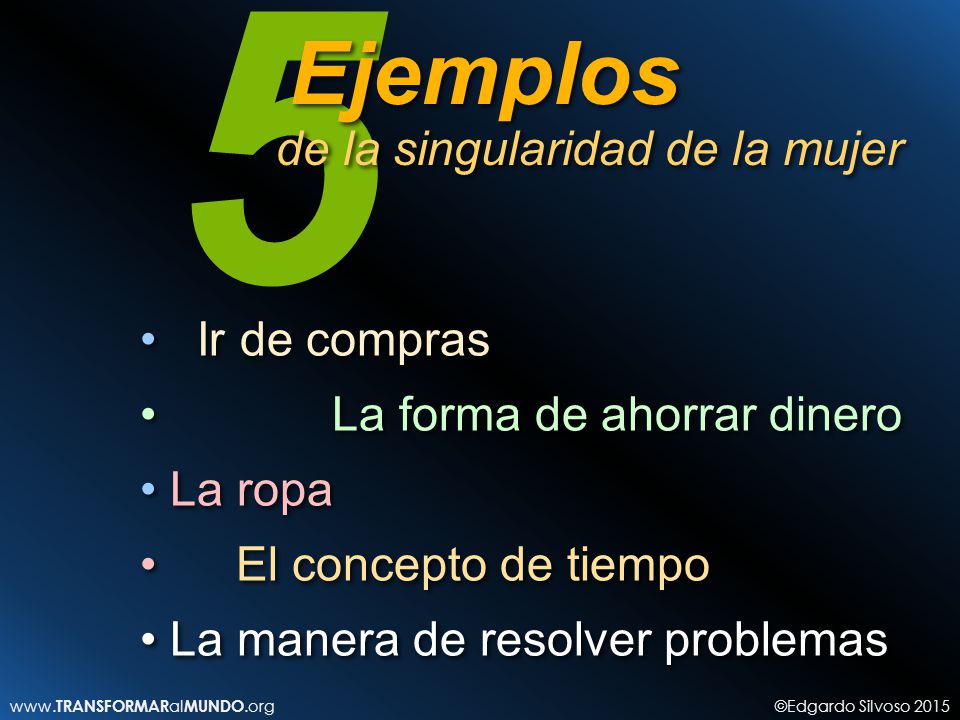 5 Ejemplos de la singularidad de la mujer Ir de compras