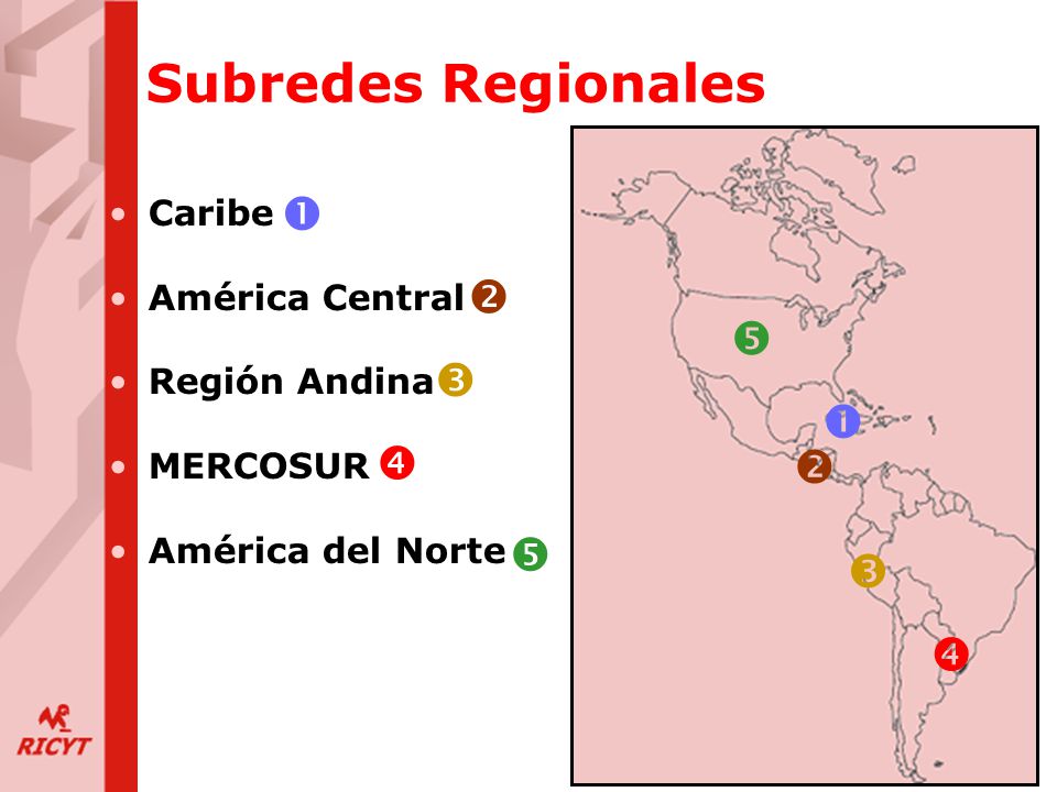 Subredes Regionales           Caribe América Central
