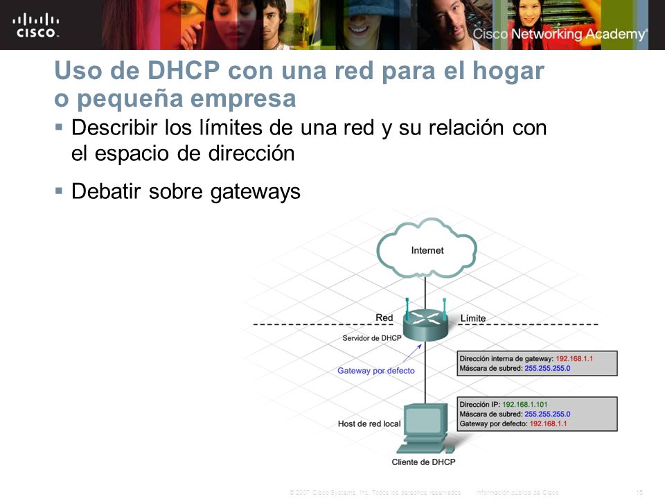 Uso de DHCP con una red para el hogar o pequeña empresa