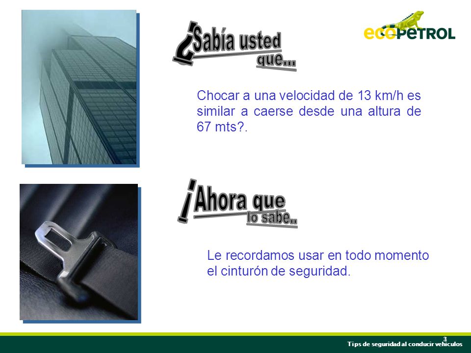 ¿ Sabía usted que... ¡ Ahora que lo sabe..