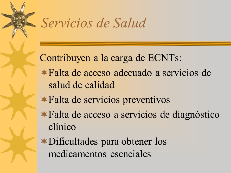 Servicios de Salud Contribuyen a la carga de ECNTs: