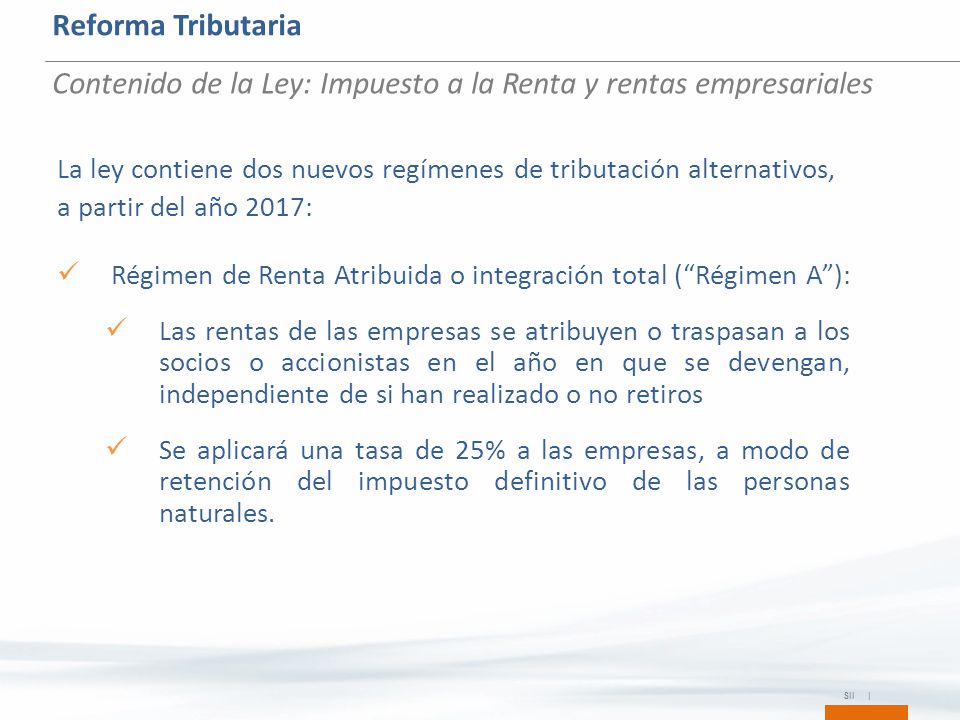 Contenido de la Ley: Impuesto a la Renta y rentas empresariales