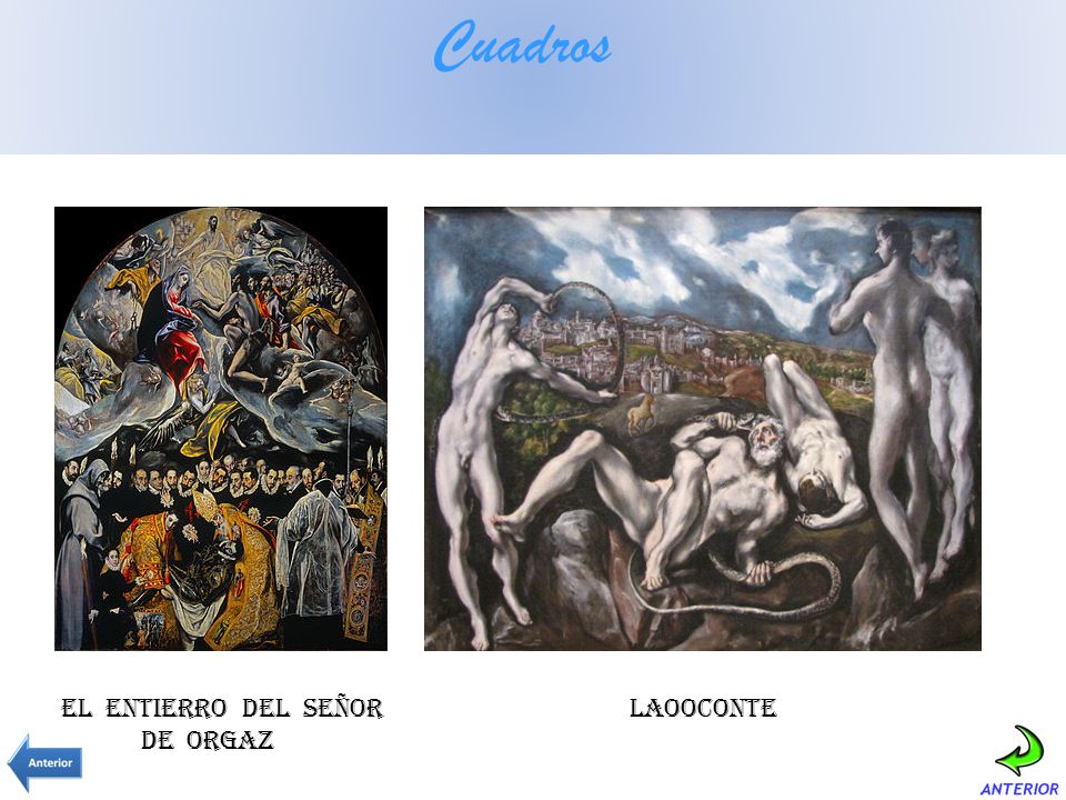 Cuadros El Entierro del señor laooconte de orgaz