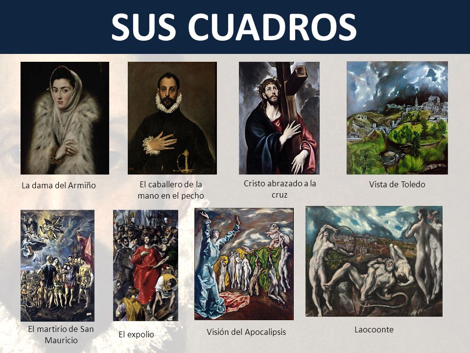 SUS CUADROS La dama del Armiño El caballero de la mano en el pecho
