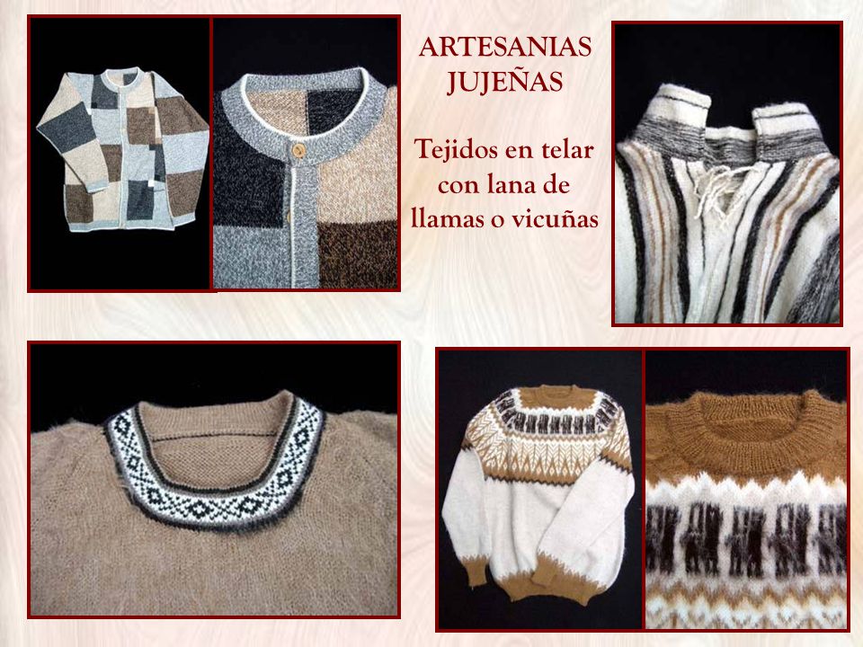 ARTESANIAS JUJEÑAS Tejidos en telar con lana de llamas o vicuñas