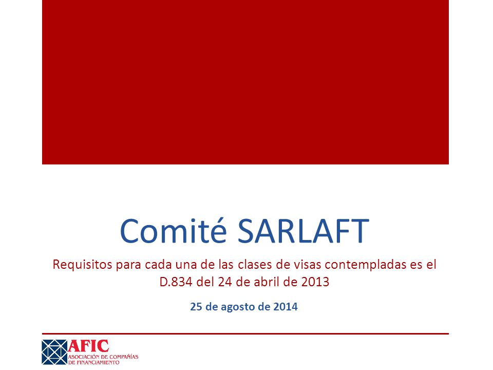 Requisitos para cada una de las clases de visas contempladas es el