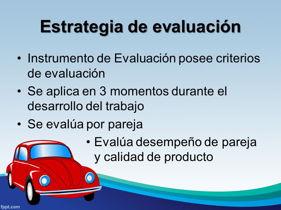 Estrategia de evaluación