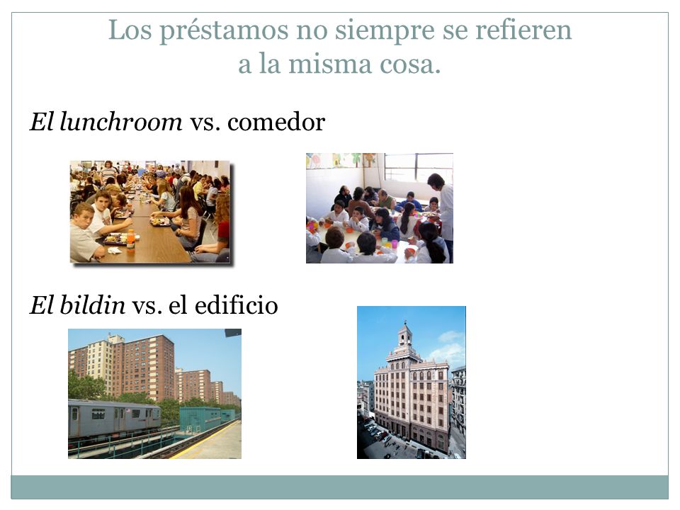 Los préstamos no siempre se refieren a la misma cosa.