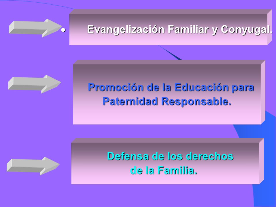 · Evangelización Familiar y Conyugal.