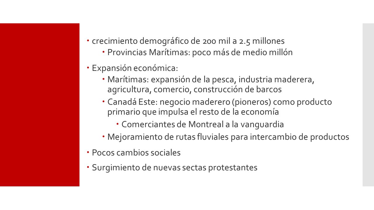 Otros Cambios crecimiento demográfico de 200 mil a 2.5 millones