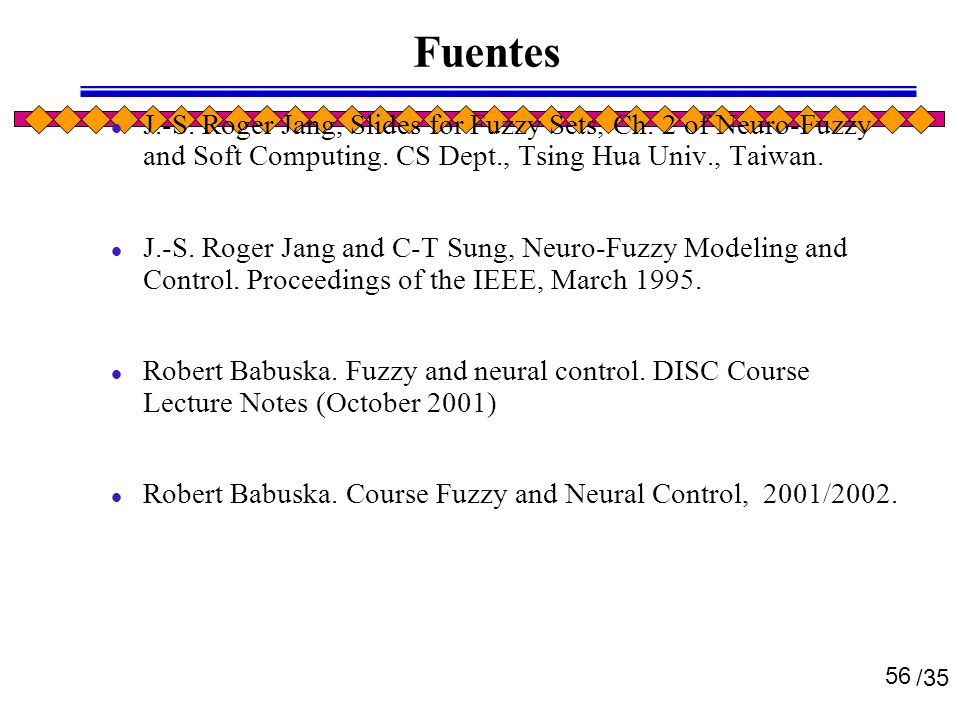 2017/4/18 Fuentes. J.-S. Roger Jang, Slides for Fuzzy Sets, Ch. 2 of Neuro-Fuzzy and Soft Computing. CS Dept., Tsing Hua Univ., Taiwan.
