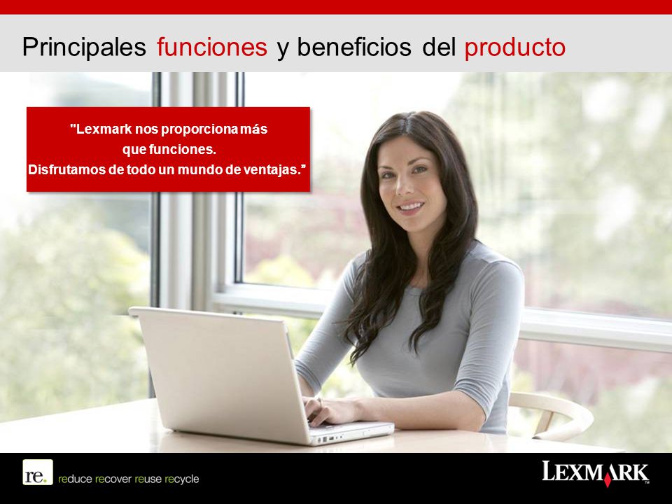 Principales funciones y beneficios del producto