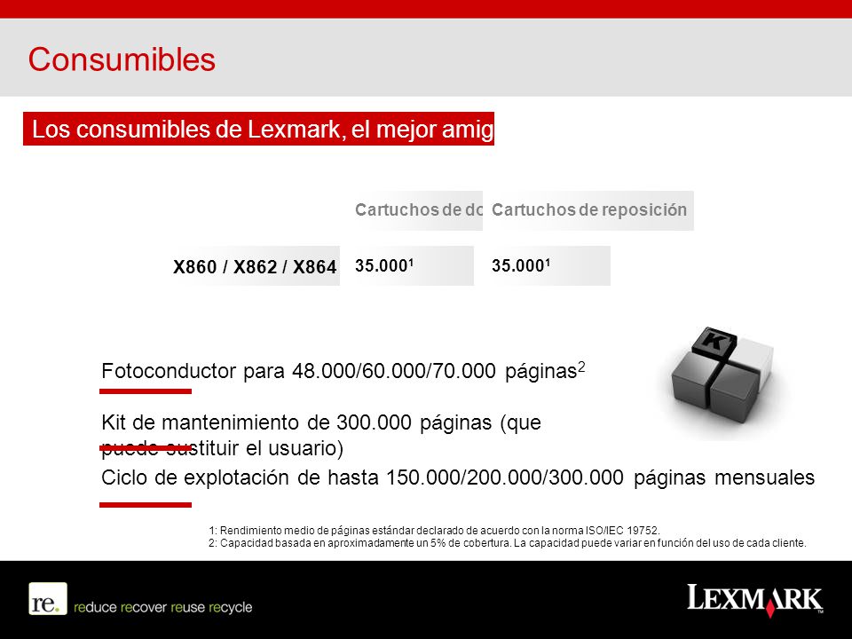 Consumibles Los consumibles de Lexmark, el mejor amigo de su impresora