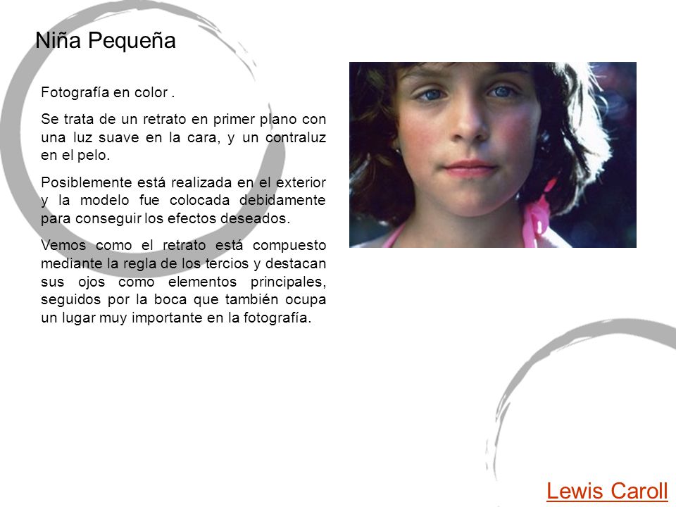Niña Pequeña Lewis Caroll Fotografía en color .