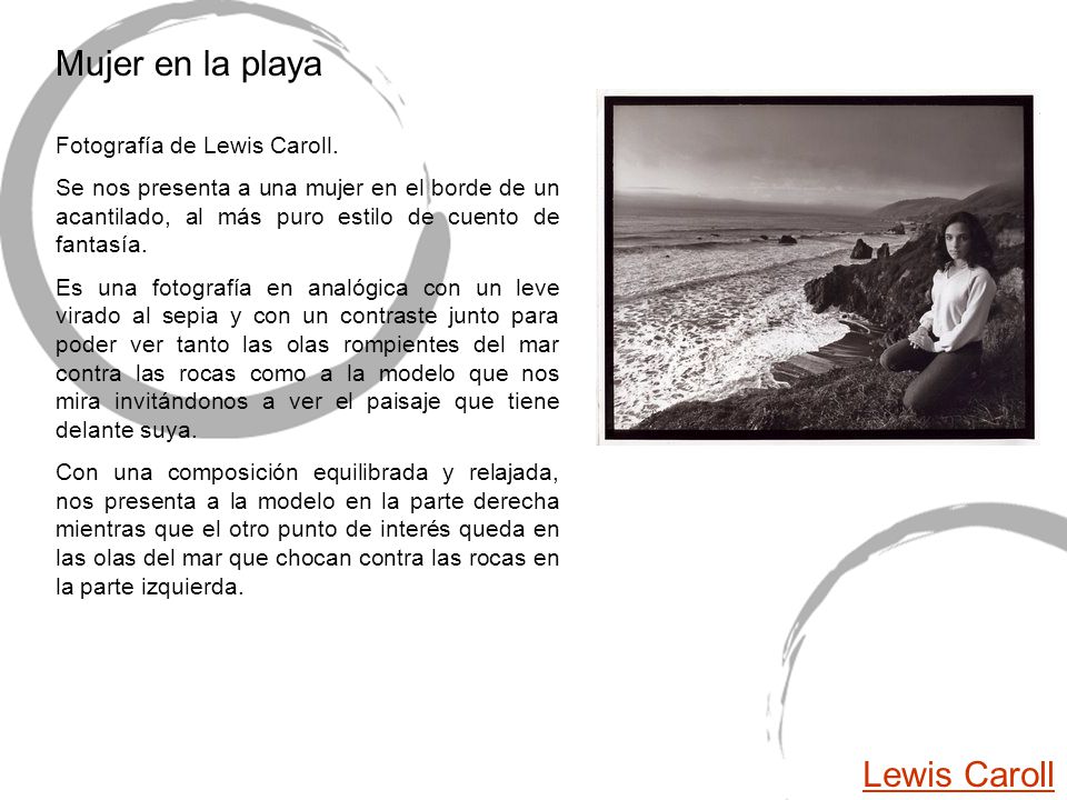 Mujer en la playa Lewis Caroll Fotografía de Lewis Caroll.