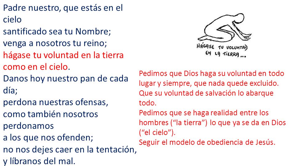Padre nuestro, que estás en el cielo santificado sea tu Nombre;