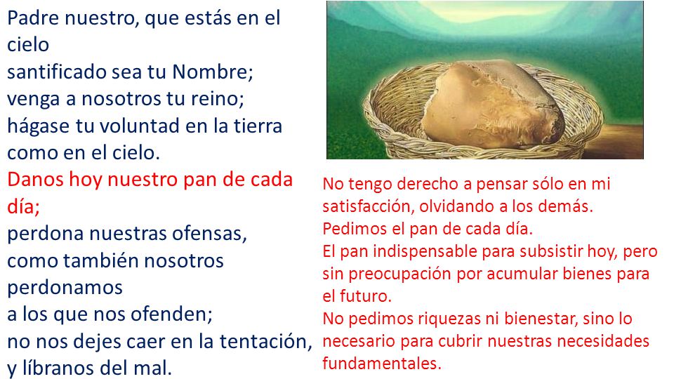 Padre nuestro, que estás en el cielo santificado sea tu Nombre;