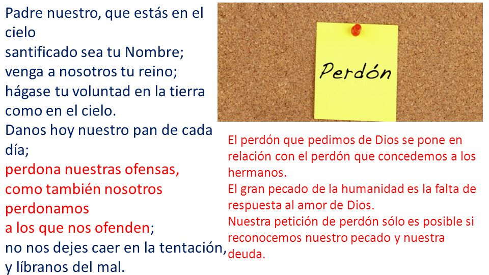 Padre nuestro, que estás en el cielo santificado sea tu Nombre;