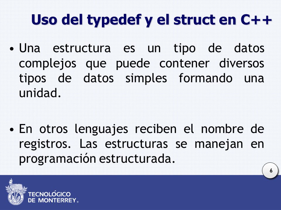 Uso del typedef y el struct en C++