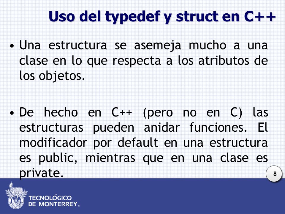 Uso del typedef y struct en C++