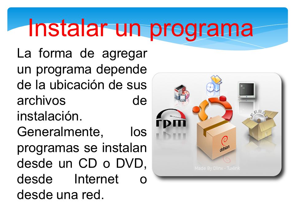Instalar un programa