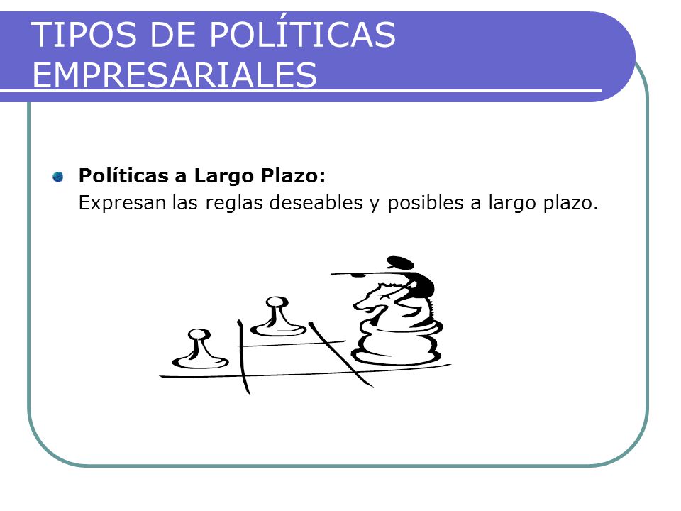 TIPOS DE POLÍTICAS EMPRESARIALES