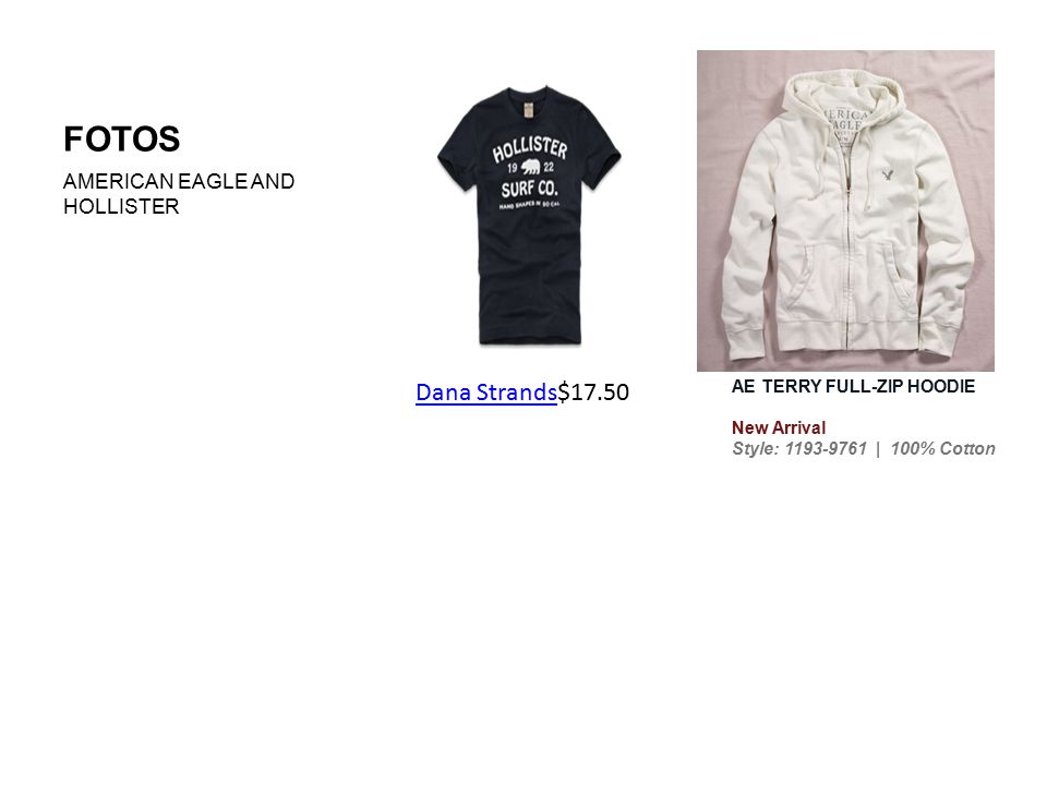 FOTOS Dana Strands$17.50 AMERICAN EAGLE AND HOLLISTER