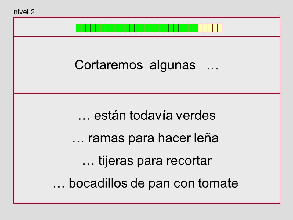 … tijeras para recortar … bocadillos de pan con tomate