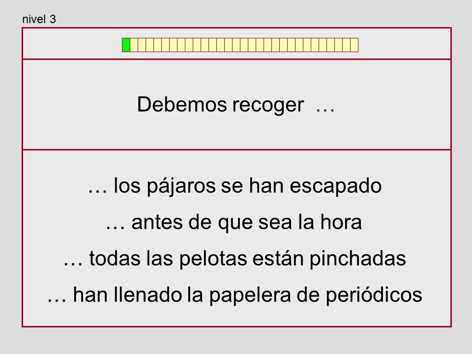 … los pájaros se han escapado … antes de que sea la hora