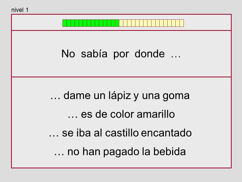 … dame un lápiz y una goma … es de color amarillo