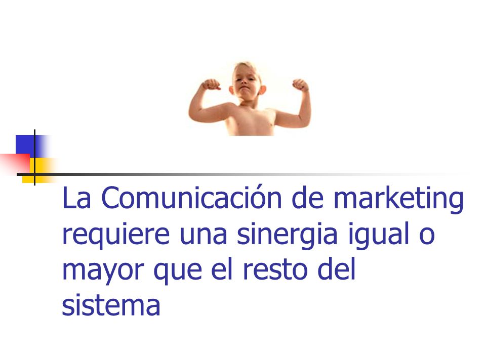 La Comunicación de marketing requiere una sinergia igual o mayor que el resto del sistema
