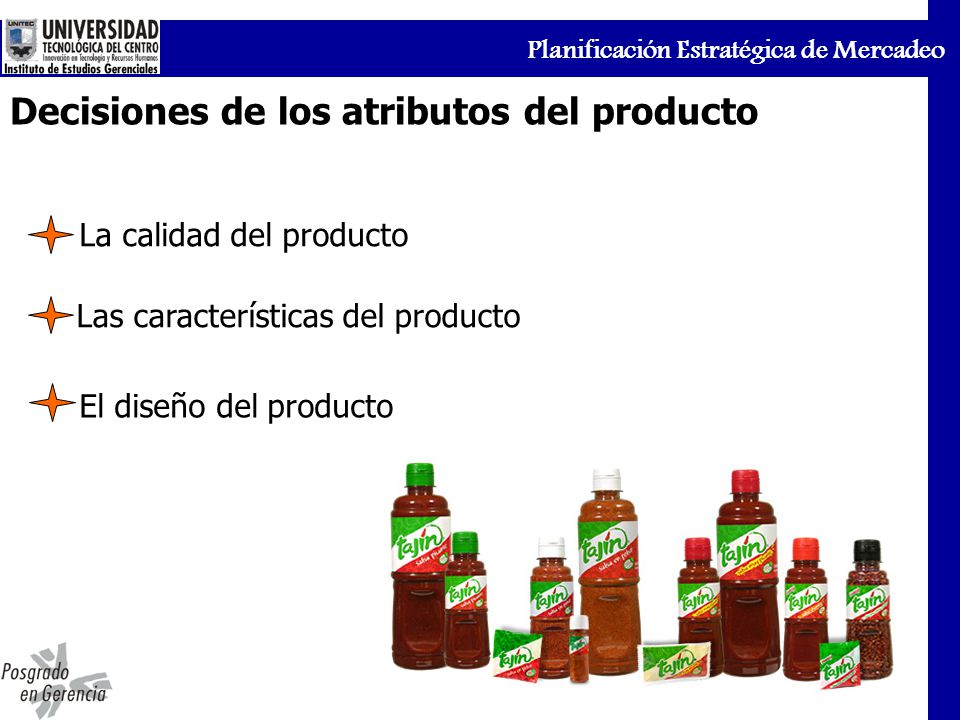 Decisiones de los atributos del producto