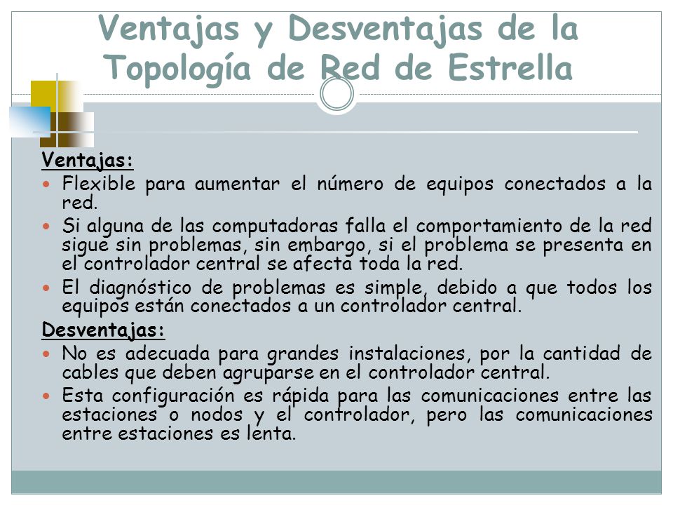 Ventajas y Desventajas de la Topología de Red de Estrella