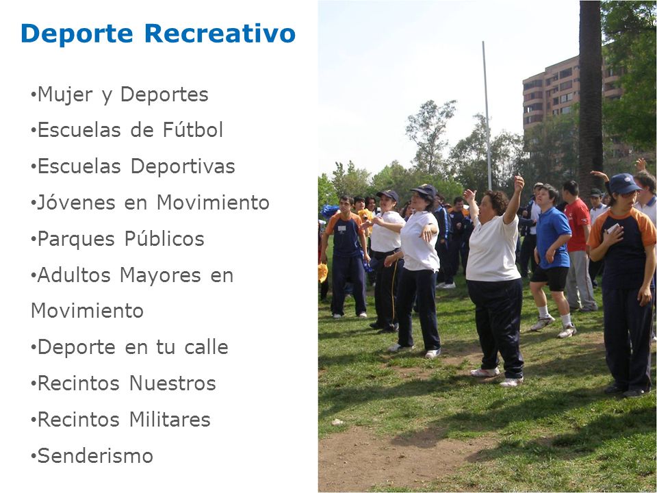 Deporte Recreativo Mujer y Deportes Escuelas de Fútbol