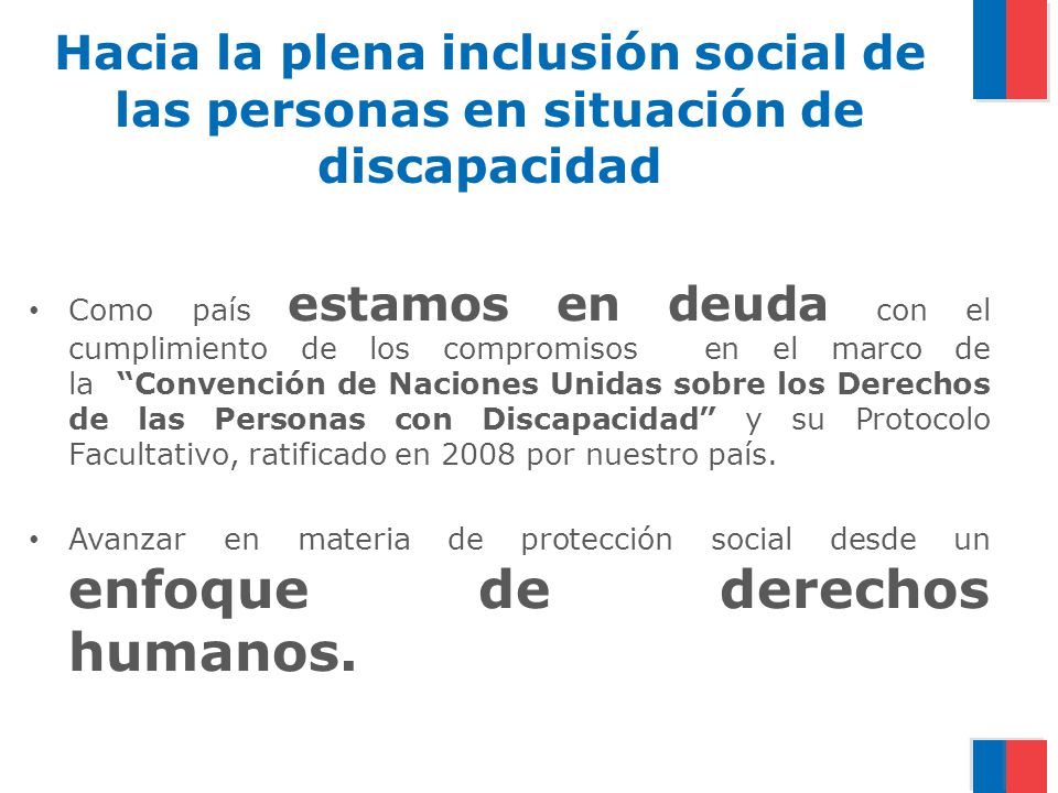 Hacia la plena inclusión social de las personas en situación de discapacidad