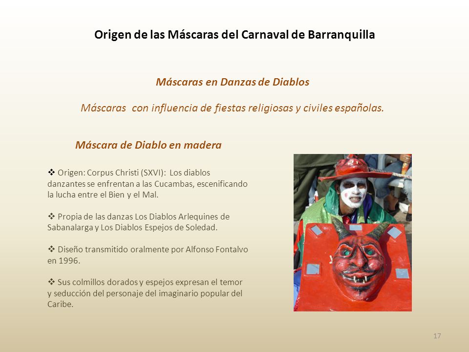 Origen de las Máscaras del Carnaval de Barranquilla