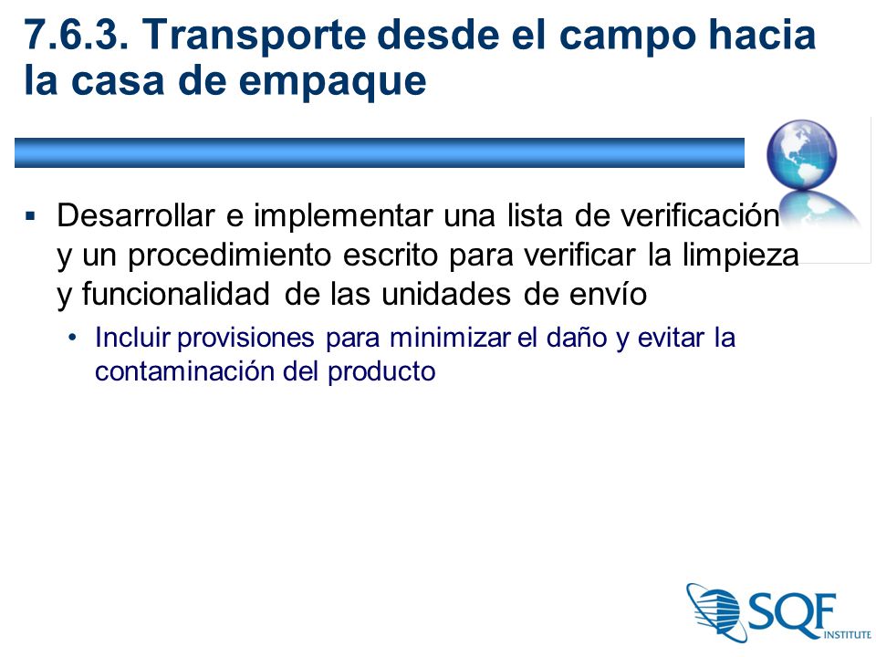 Transporte desde el campo hacia la casa de empaque