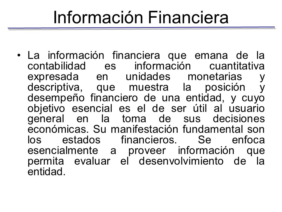 Información Financiera